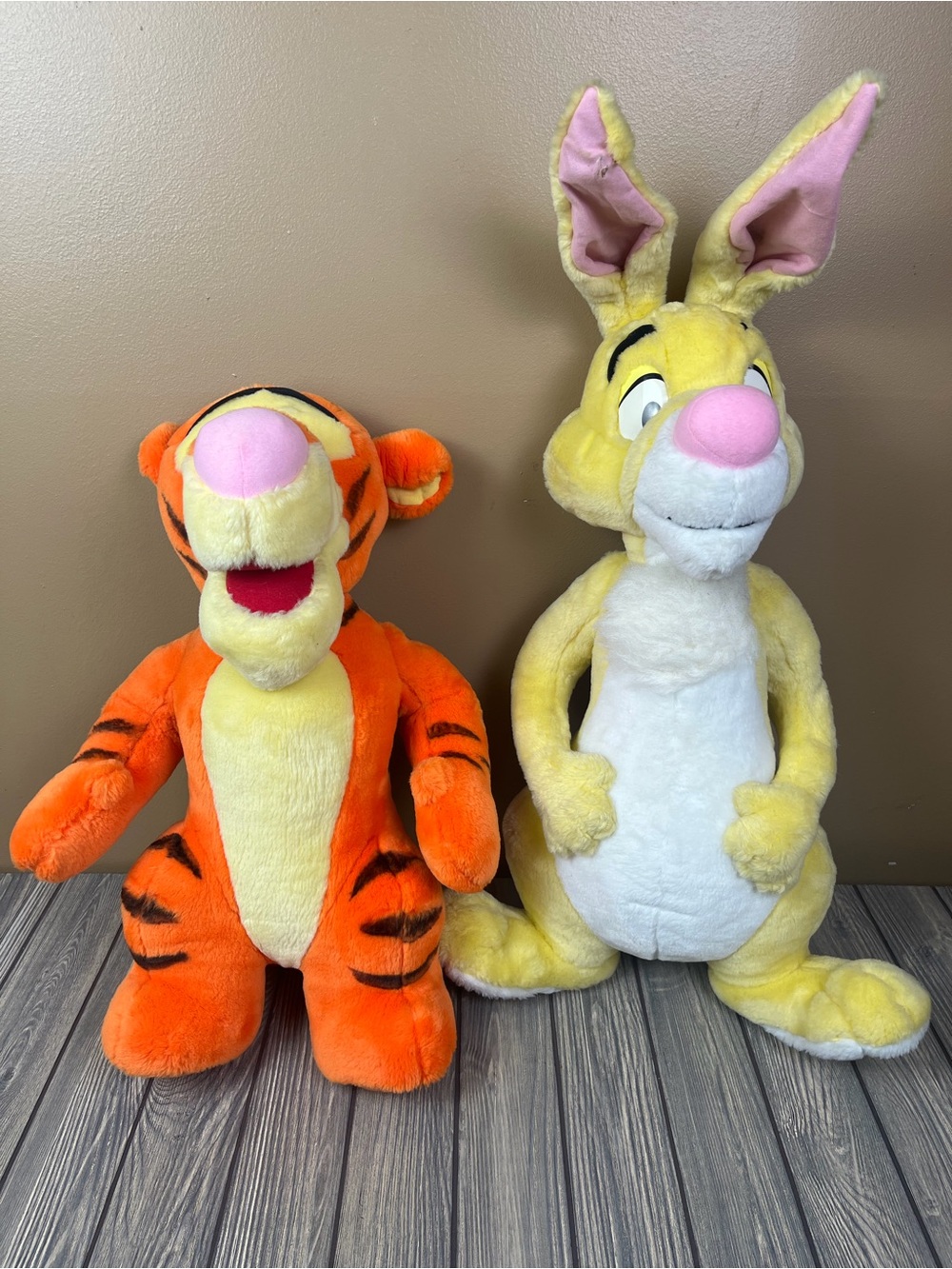 Vintage Y2K Mattel Disney Tigger and Rabbit Plush Set